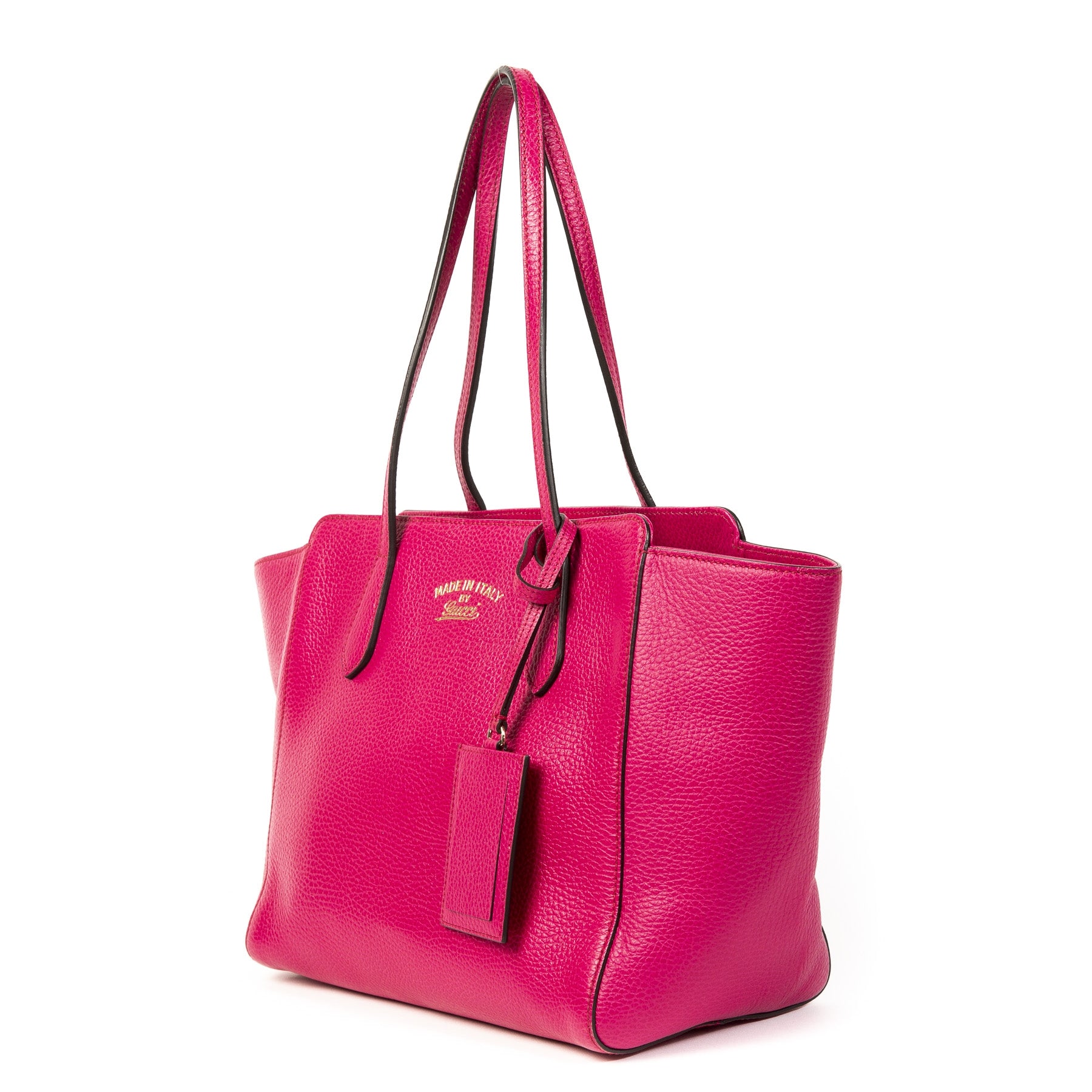 Authentieke Tweedehands Gucci Pink Swing Tote Bag juiste prijs veilig online shoppen luxe merken webshop winkelen Antwerpen België