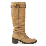 Authentieke Tweedehands Gucci Leather GG Boots juiste prijs veilig online shoppen luxe merken webshop winkelen Antwerpen België mode fashion