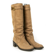 Authentieke Tweedehands Gucci Leather GG Boots juiste prijs veilig online shoppen luxe merken webshop winkelen Antwerpen België mode fashion