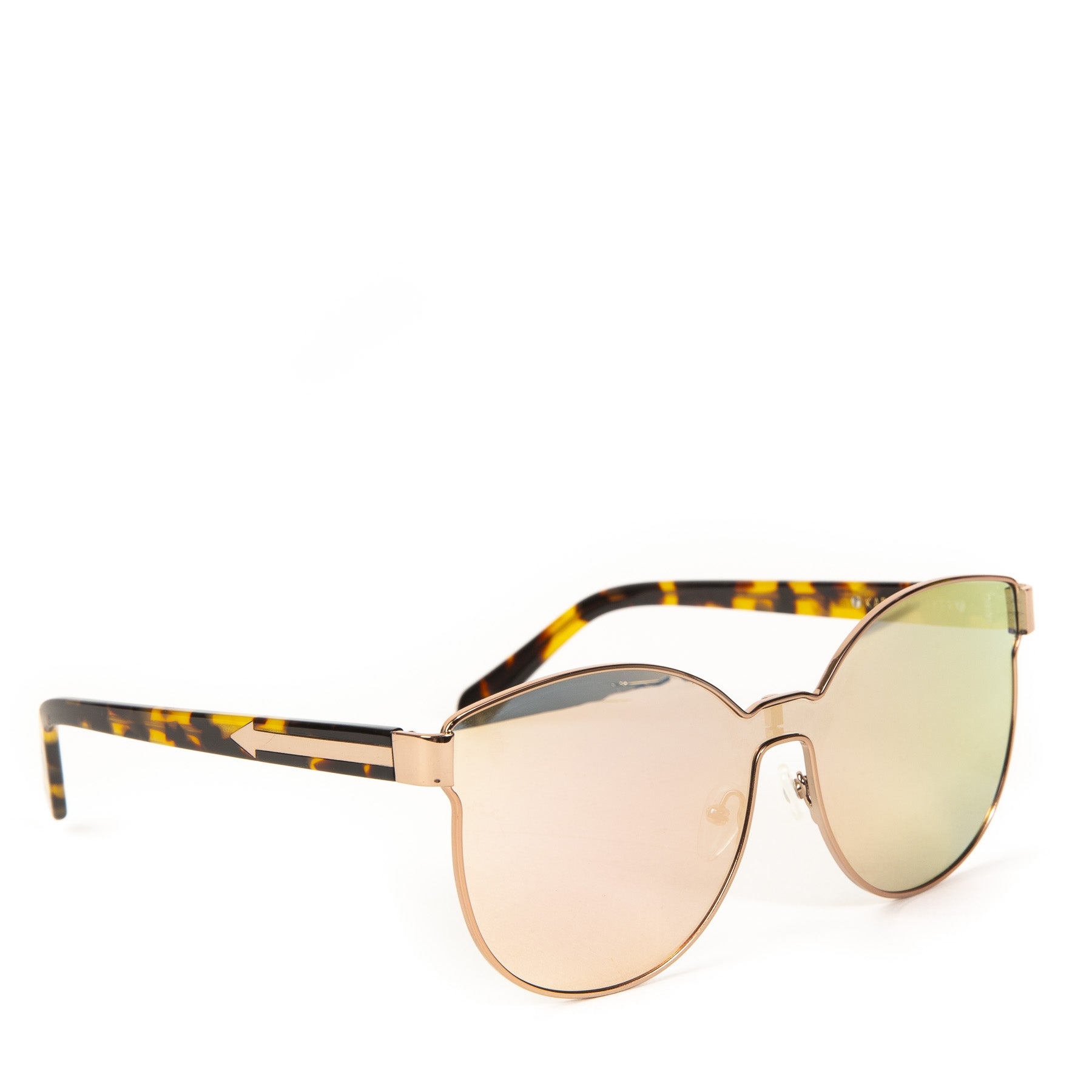 Authentieke Tweedehands Karen Walker Rose Gold Tortoise Cosmonaut Sunglasses juiste prijs veilig online shoppen webshop luxe merken winkelen Antwerpen België