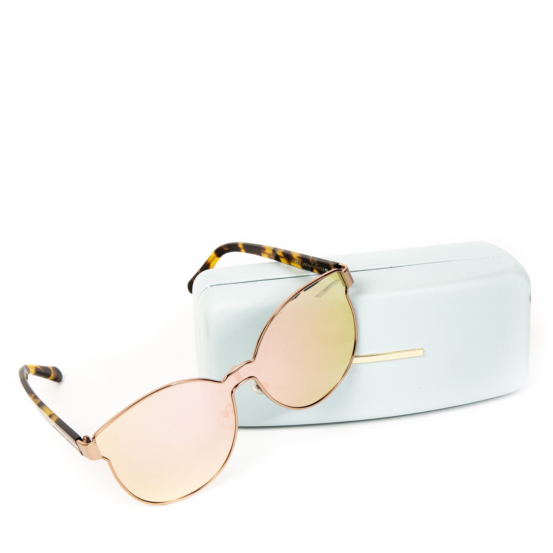 Authentieke Tweedehands Karen Walker Rose Gold Tortoise Cosmonaut Sunglasses juiste prijs veilig online shoppen webshop luxe merken winkelen Antwerpen België