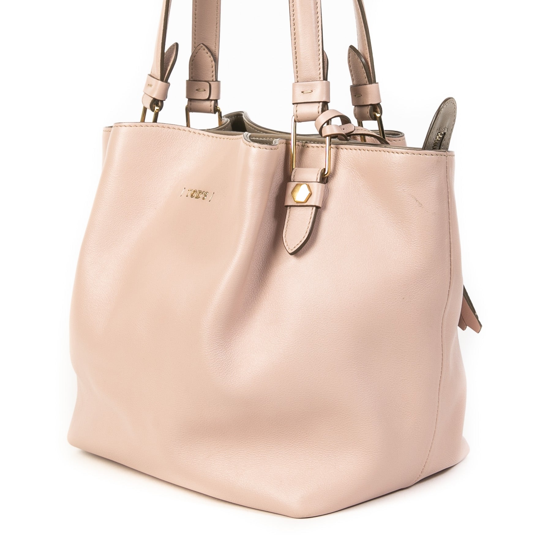 Tods Pink Mini Flower Shopping Bag