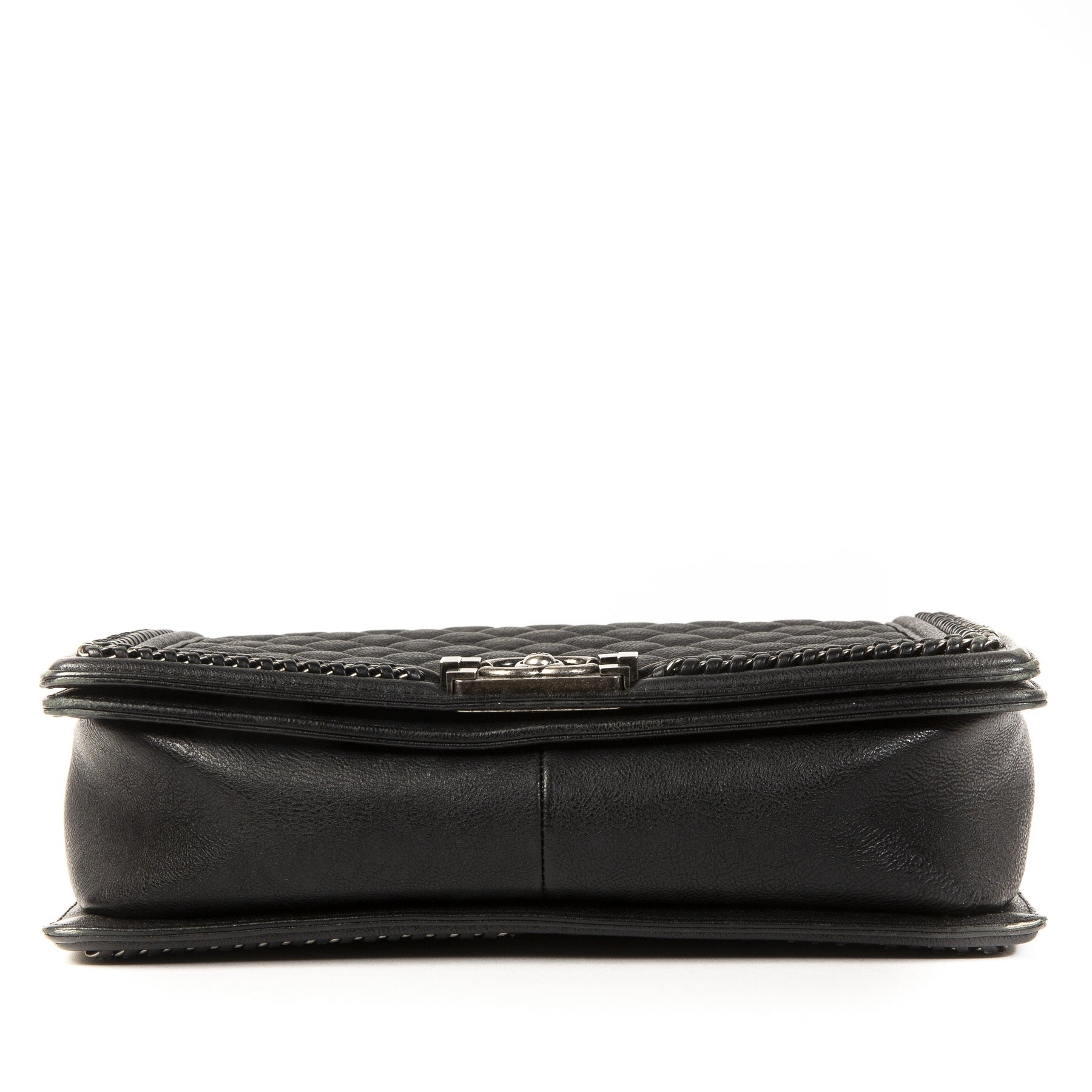Authentic second-hand vintage Chanel Black Boy Bag Handle buy online at webshop LabelLOV