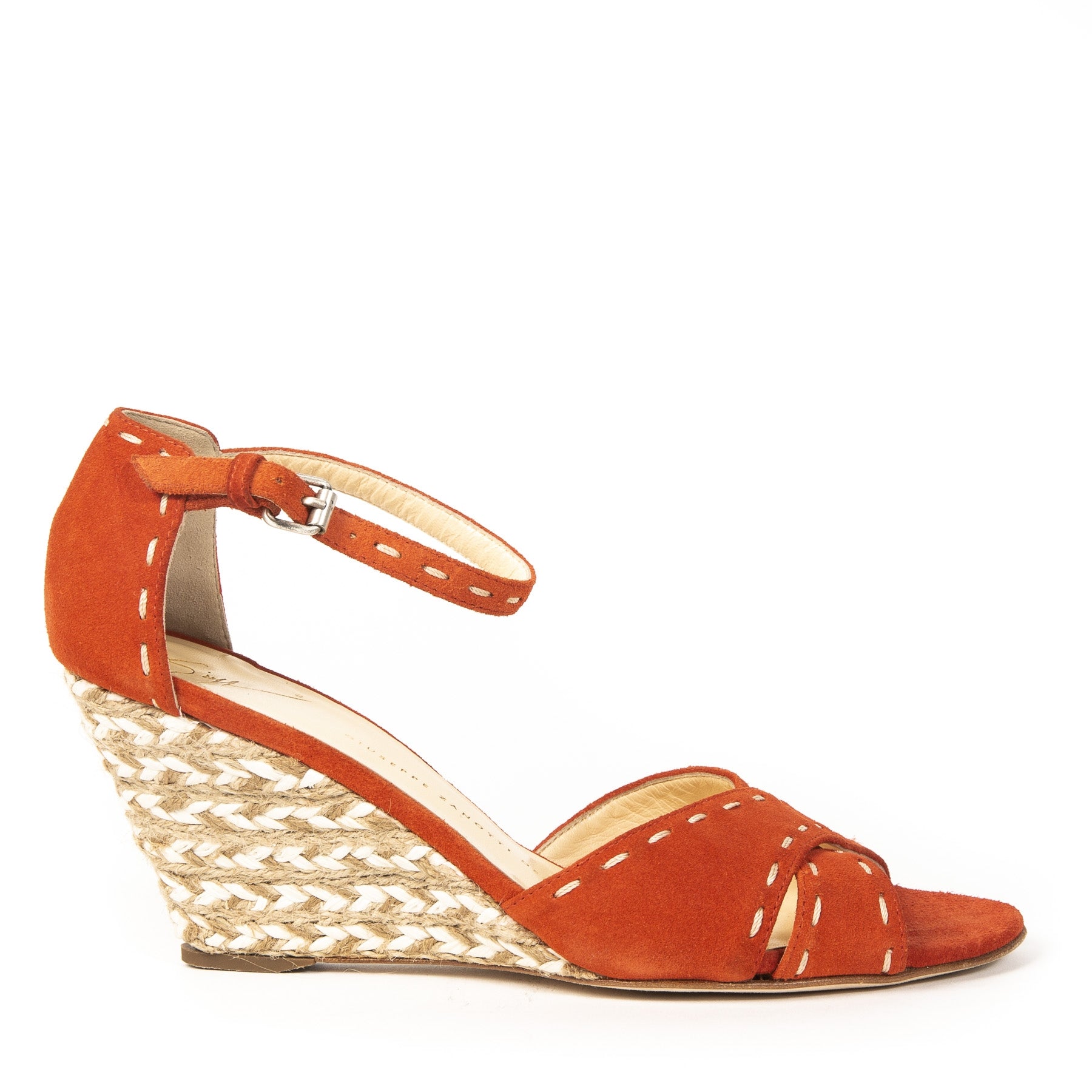 Authentieke Tweedehands Giuseppe Zanotti Orange Wedges juiste prijs veilig online shoppen webshop luxe merken winkelen Antwerpen België mode fashion