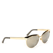 Gucci Gold Mirrored Cat Eye Sunglasses