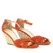 Authentieke Tweedehands Giuseppe Zanotti Orange Wedges juiste prijs veilig online shoppen webshop luxe merken winkelen Antwerpen België mode fashion