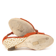 Authentieke Tweedehands Giuseppe Zanotti Orange Wedges juiste prijs veilig online shoppen webshop luxe merken winkelen Antwerpen België mode fashion