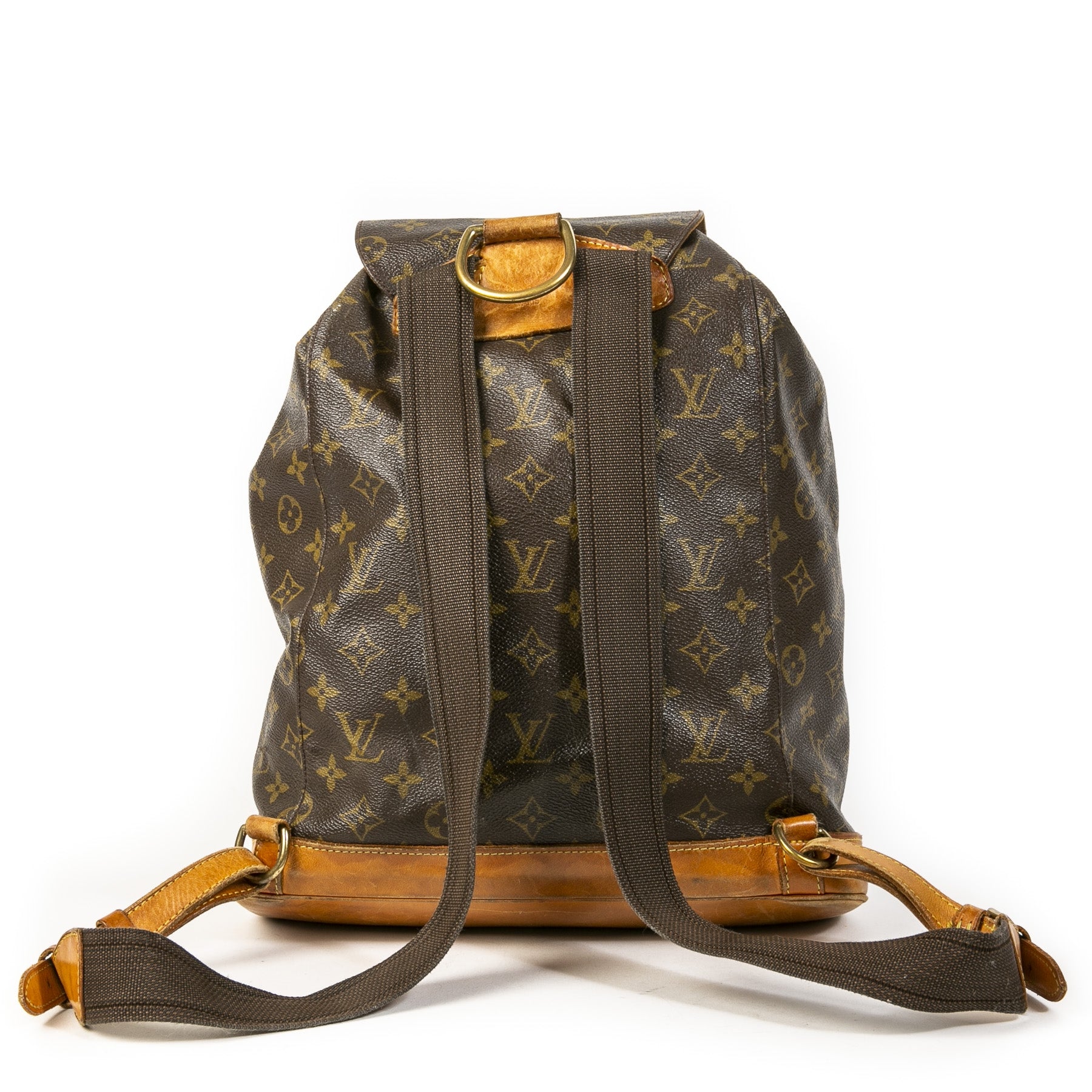 Authentique seconde main vintage Louis Vuitton Montsouris Canvas GM Backpack achète en ligne webshop LabelLOV