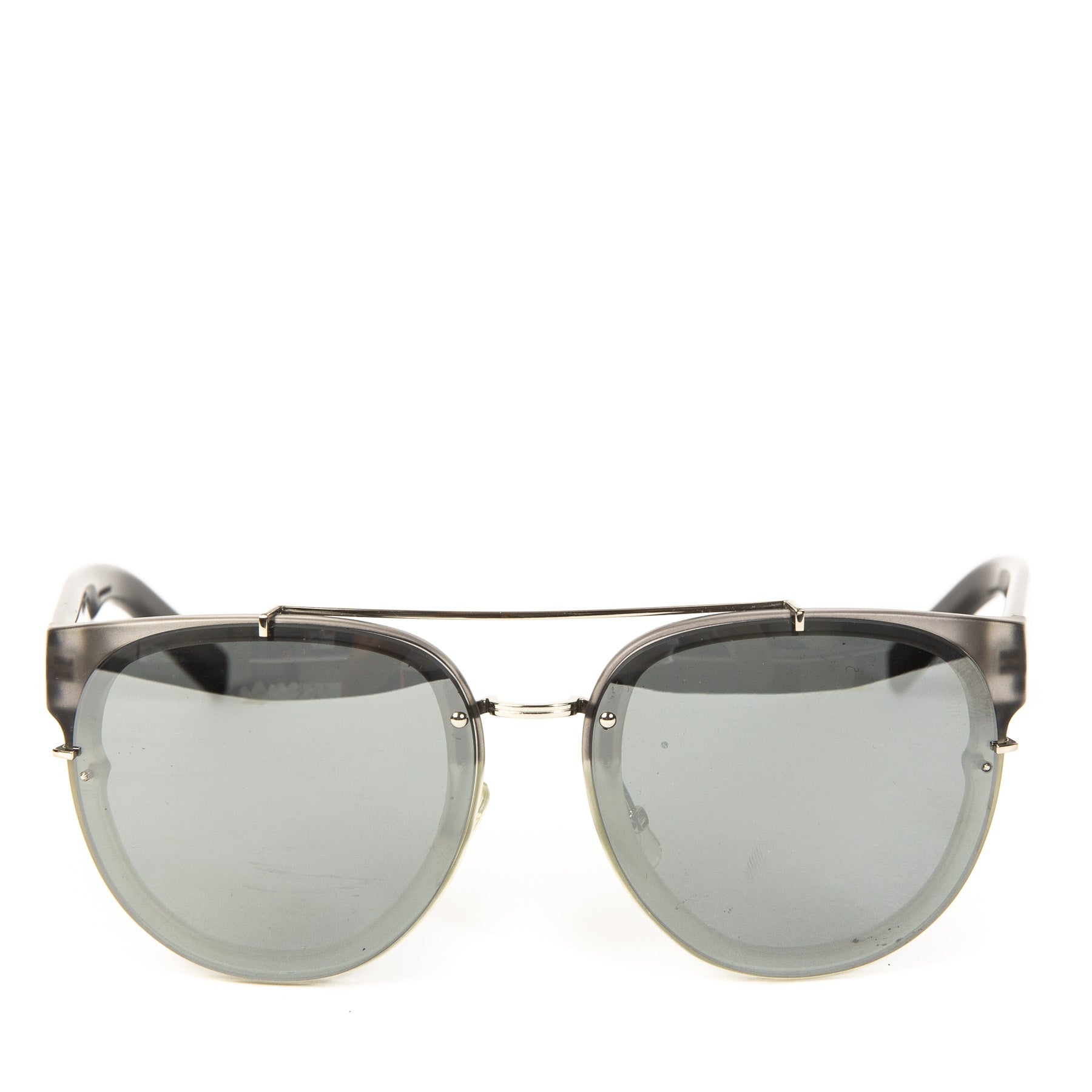Dior Silver Grey Aviator Sunglasses