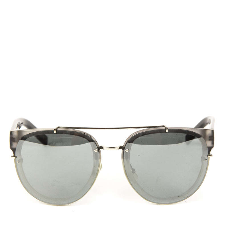 Dior Silver Grey Aviator Sunglasses