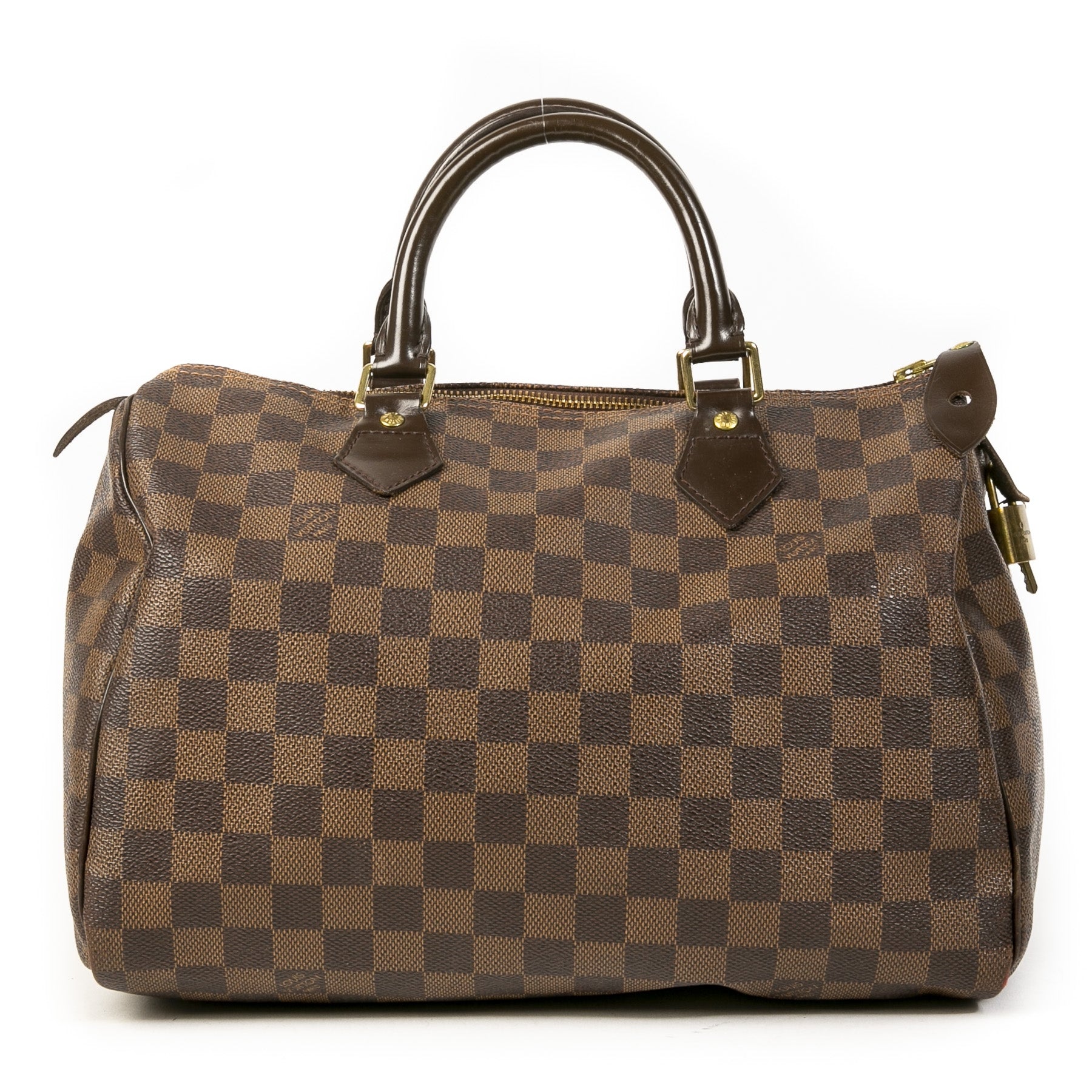 Authentieke tweedehands vintage Louis Vuitton Speedy 30 Damier Ebene Bag koop online webshop LabelLOV