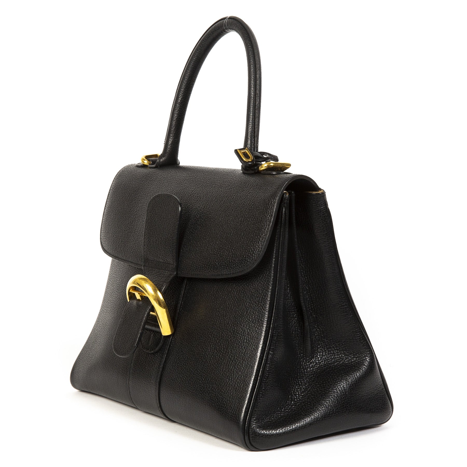 shop safe online secondhand Delvaux Black Brillant MM GHW