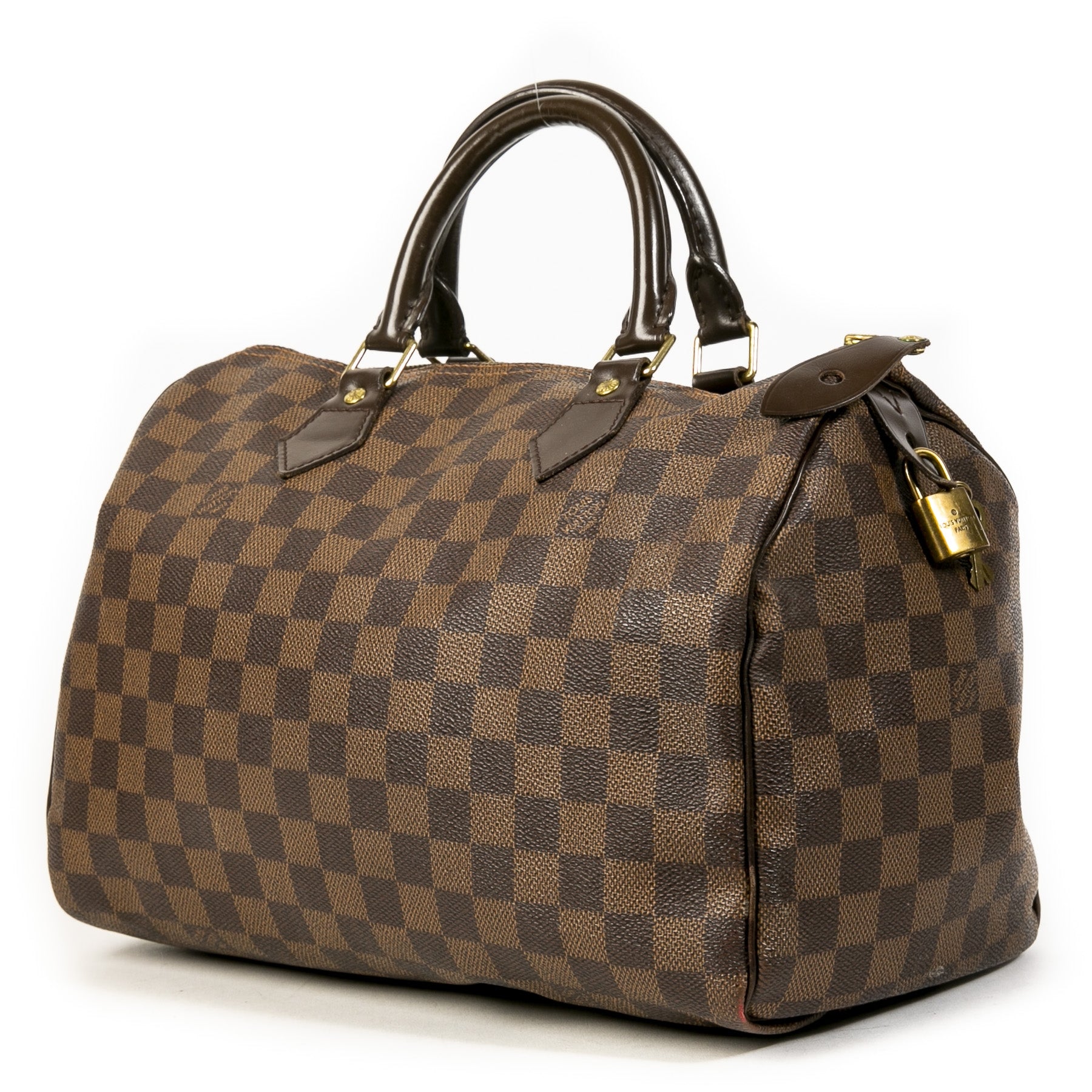 Authentic second-hand vintage Louis Vuitton Speedy 30 Damier Ebene Bag buy online webshop LabelLOV