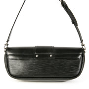 Authentieke Tweedehands Louis Vuitton Black Epi Leather Montaigne Pochette Bag juiste prijs veilig online shoppen luxe merken webshop winkelen Antwerpen België mode fashion