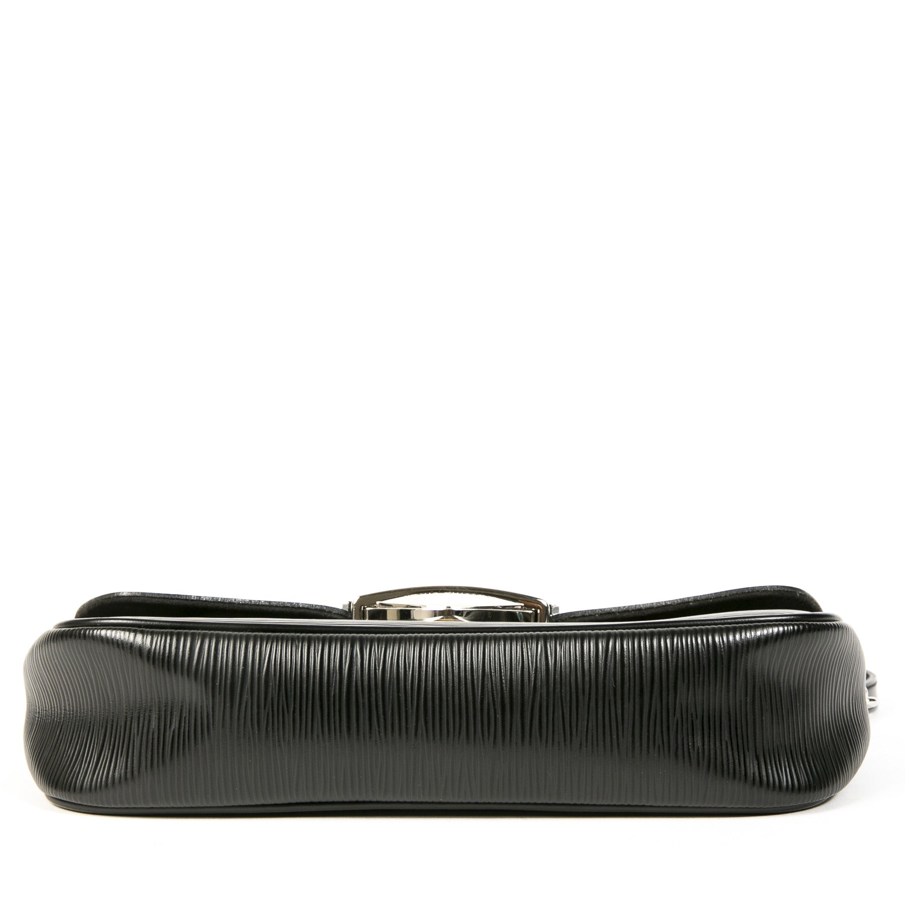 Authentieke Tweedehands Louis Vuitton Black Epi Leather Montaigne Pochette Bag juiste prijs veilig online shoppen luxe merken webshop winkelen Antwerpen België mode fashion