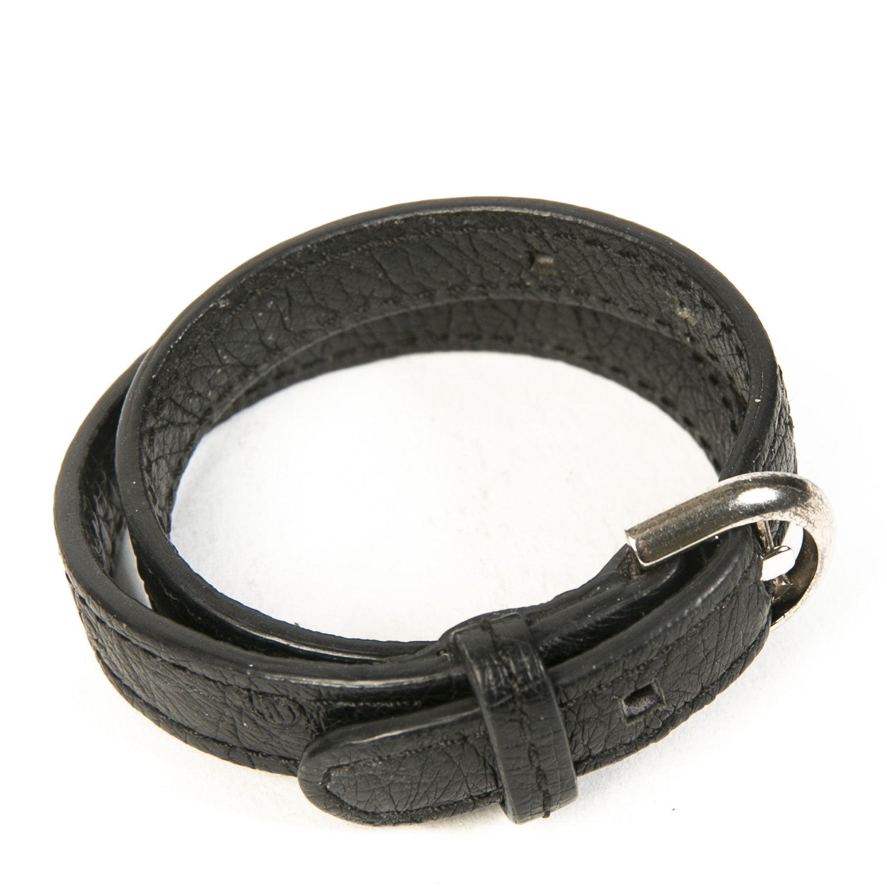 Delvaux Black Leather Bracelet