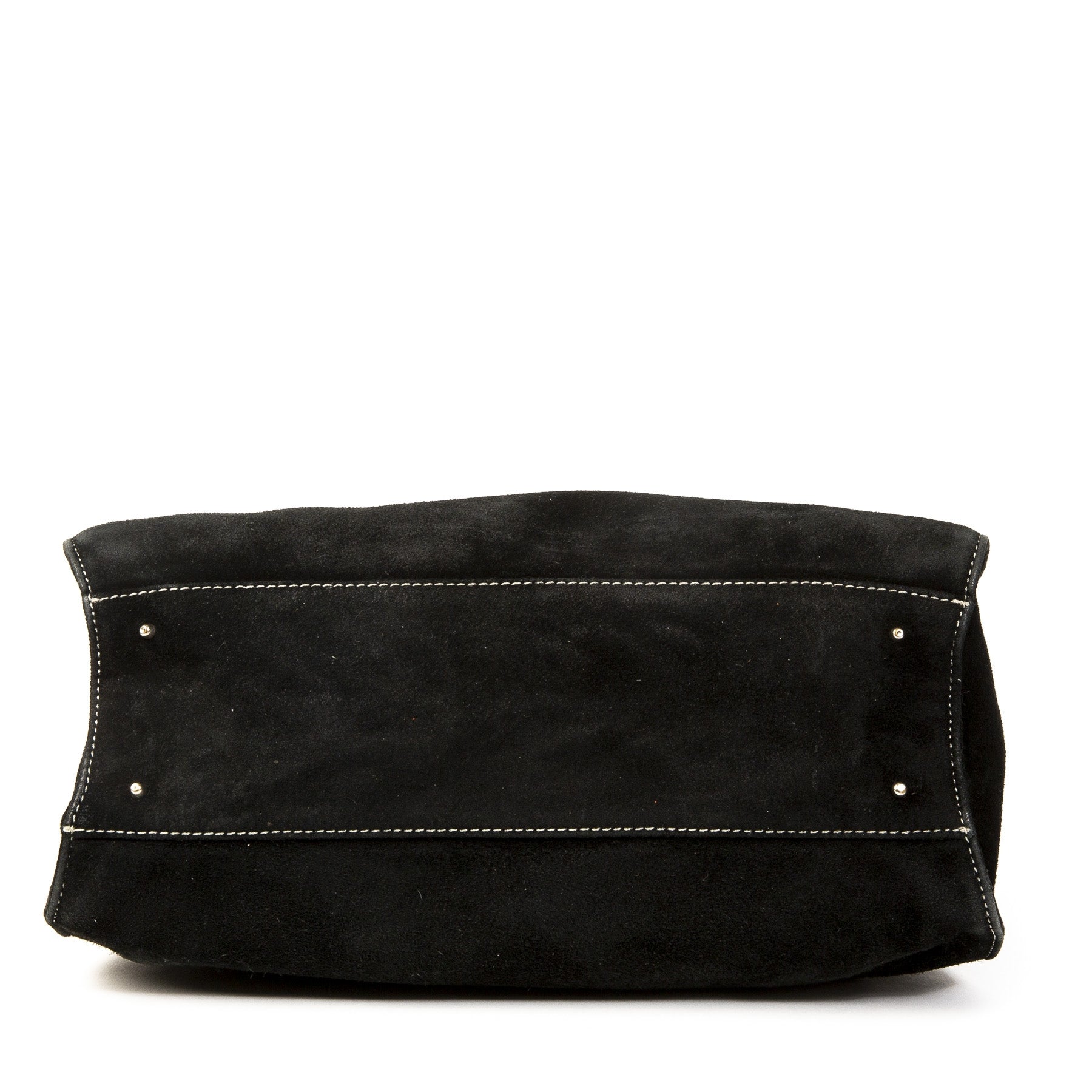 Authentic second-hand vintage Tods Black Suede Shoulder Bag buy online webshop LabelLOV