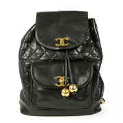 Authentieke Tweedehands Chanel Black Quilted Leather Backpack juiste prijs veilig online shoppen luxe merken webshop winkelen Antwerpen België mode fashion