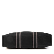 Hermes Black & Grey Canvas Fourre Tout Tote Bag