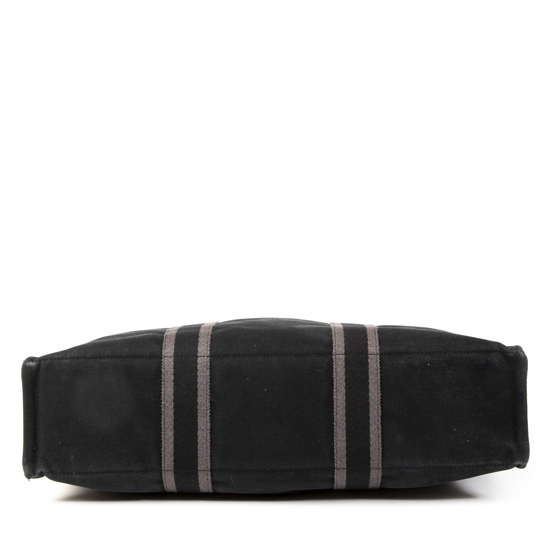 Hermes Black & Grey Canvas Fourre Tout Tote Bag