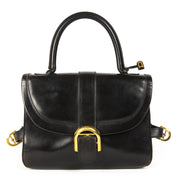 Delvaux Brillant Rouilly Black Top Handle