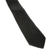 Authentic second-hand vintage Hermès Black Faconnée H Tie buy online webshop LabelLOV