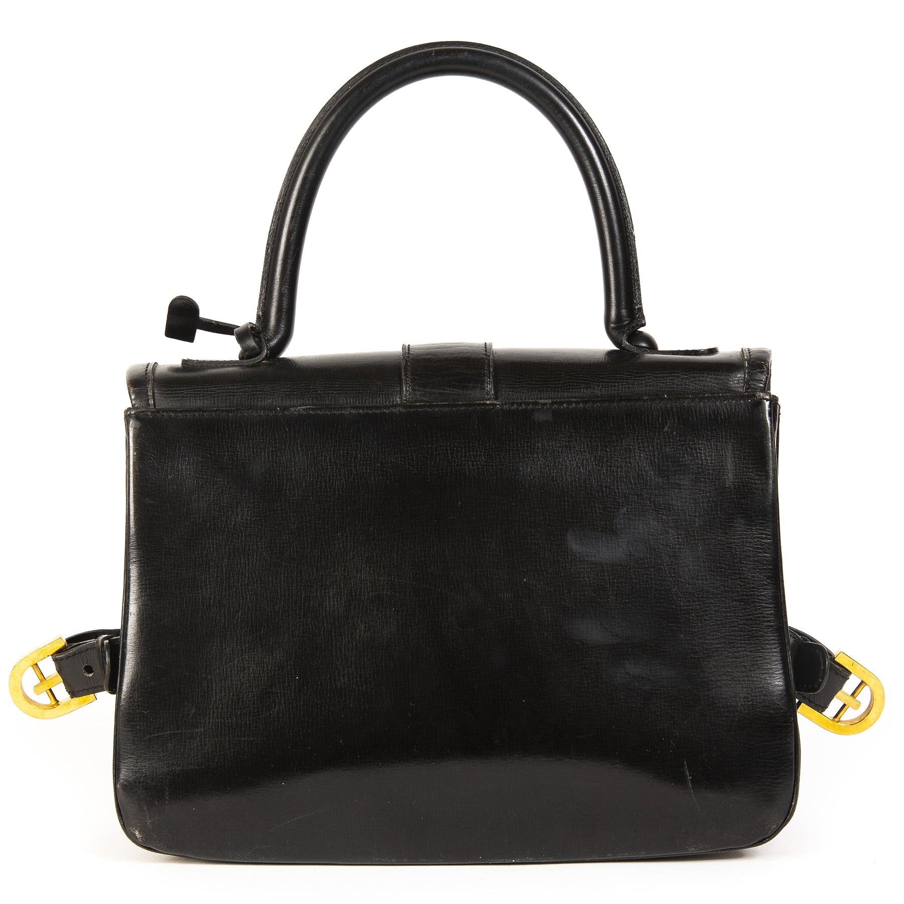 Delvaux Brillant Rouilly Black Top Handle