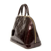 Authentieke Tweedehands Louis Vuitton Amarante Vernis Alma Bag juiste prijs veilig online shoppen luxe merken webshop winkelen Antwerpen België