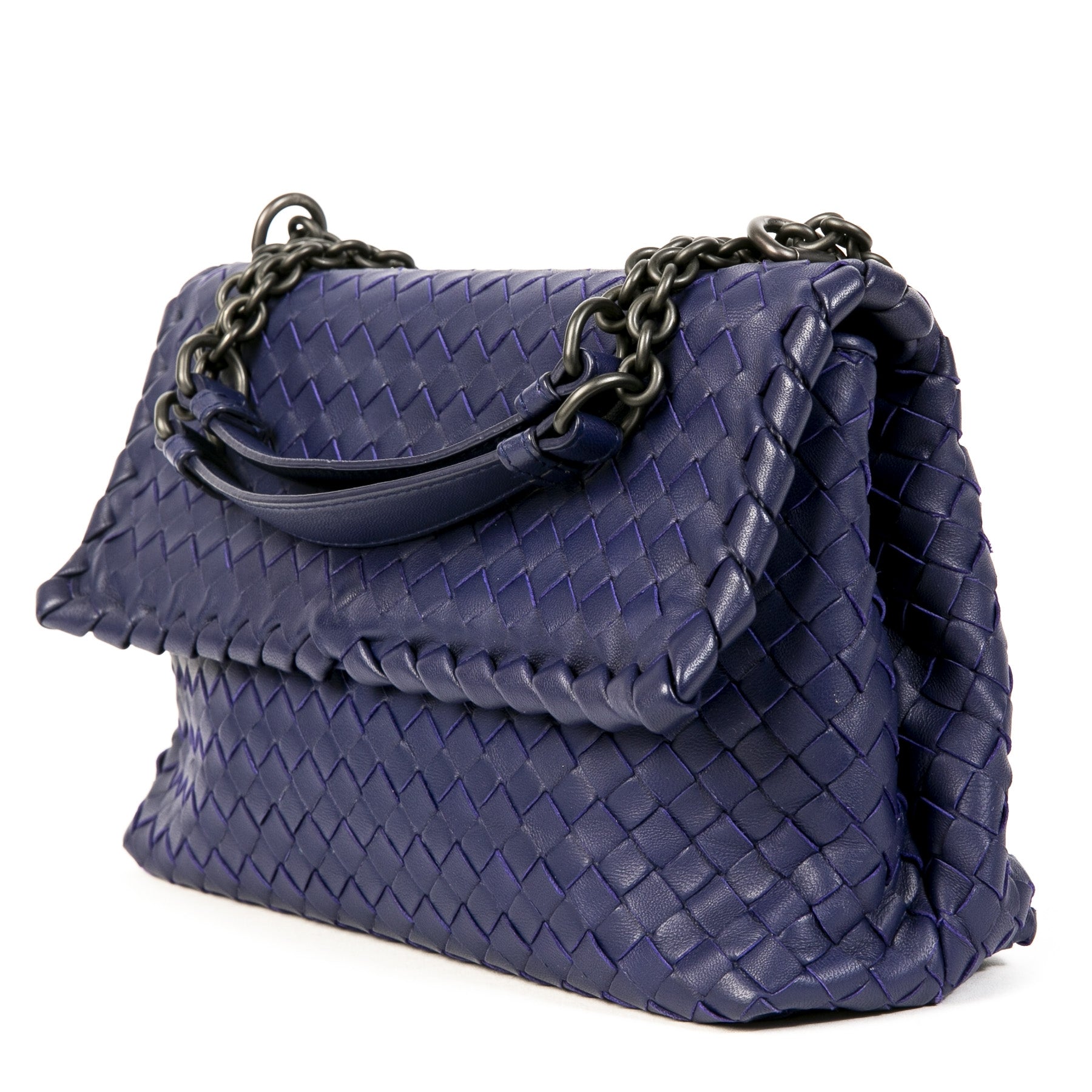 Bottega Veneta Olimpia Royal Blue Shoulder Bag