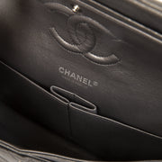 Authentique seconde main vintage Chanel Medium Classic Flapbag Metallic Silver achète en ligne webshop LabelLOV