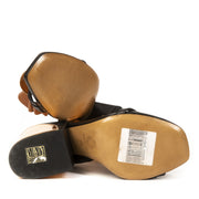 Authentieke tweedehands vintage Dries Van Noten Suede Ruffled Block Heels - Size 36 koop online webshop LabelLOV