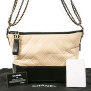 Authentieke Tweedehands Chanel Beige Gabrielle Hobo Bag juiste prijs veilig online shoppen luxe merken webshop winkelen Antwerpen België mode fashion