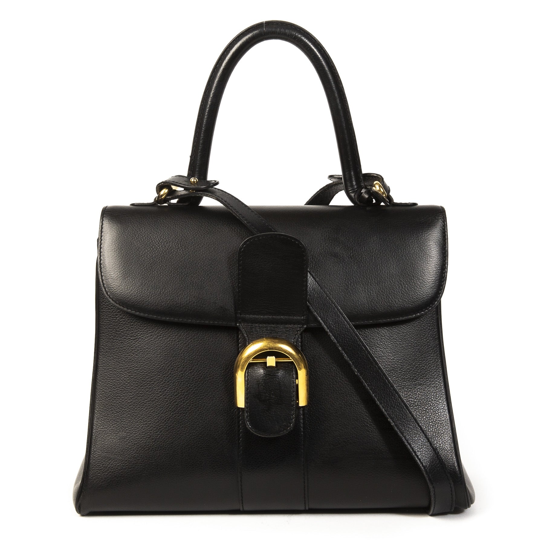 Delvaux Zwarte Brillant MM Tas + Hengsel