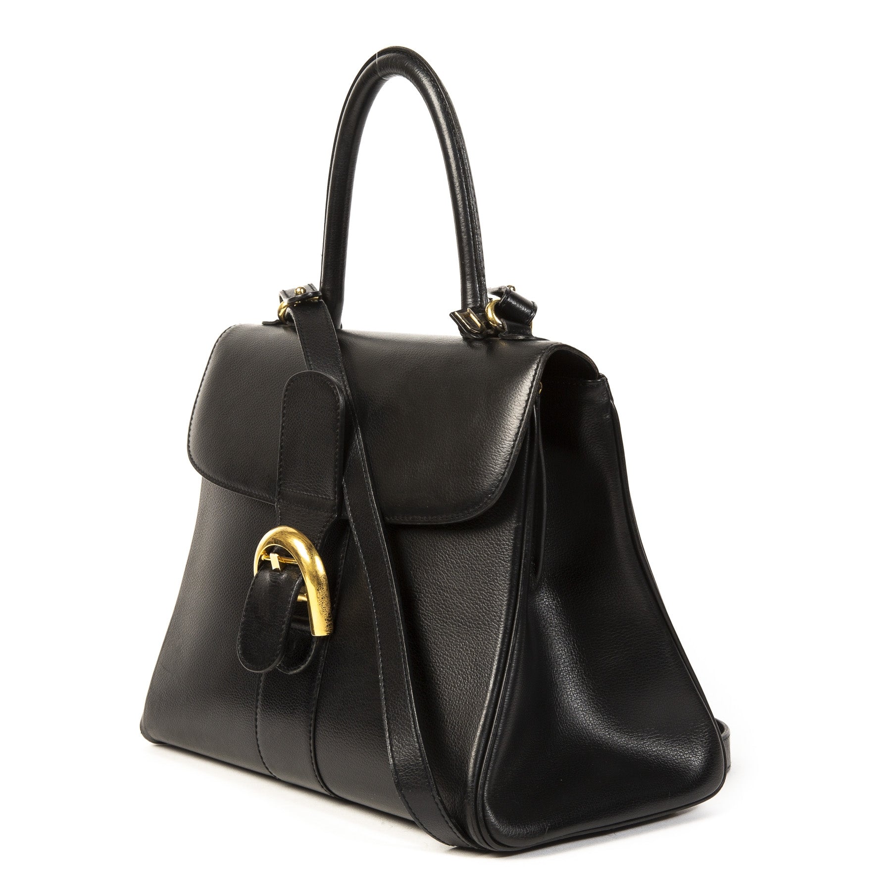 Delvaux Zwarte Brillant MM Tas + Hengsel