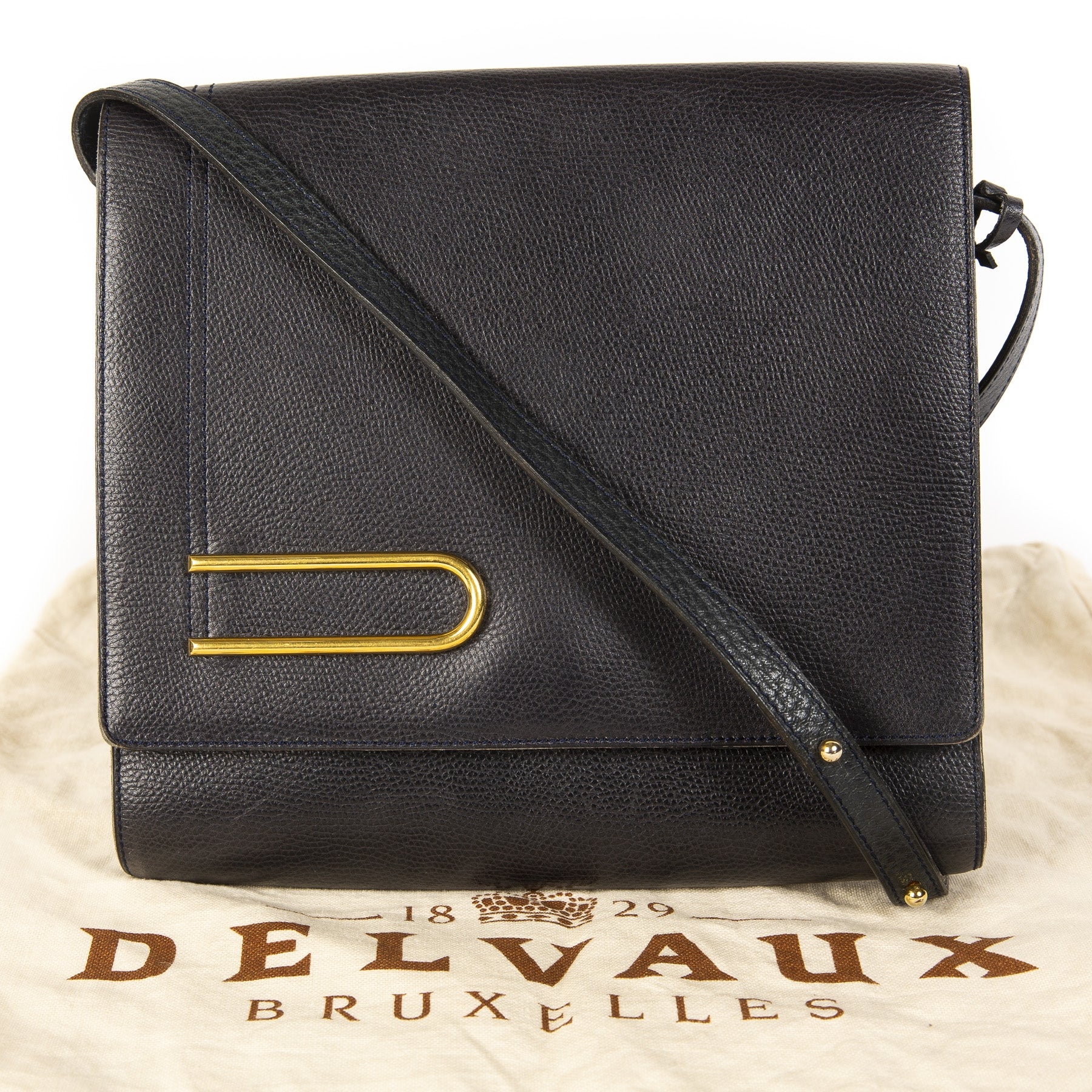 Sac bandoulière Delvaux Diademe bleu foncé
