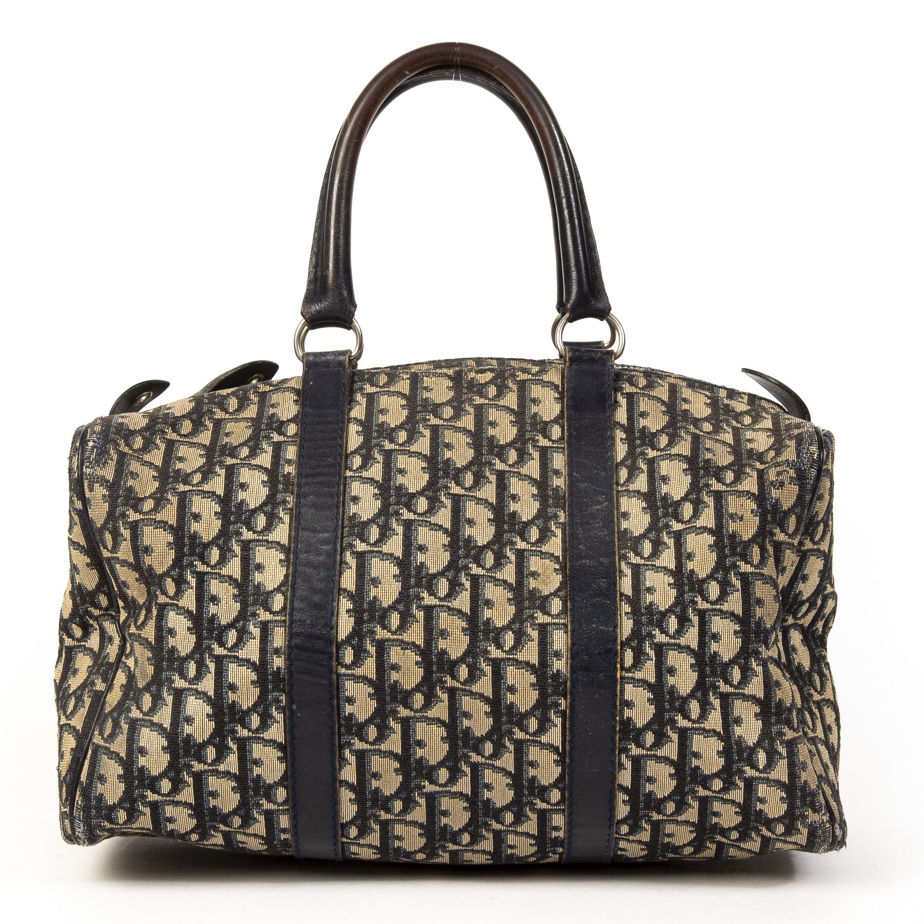 Dior Blue Monogram Boston Bag