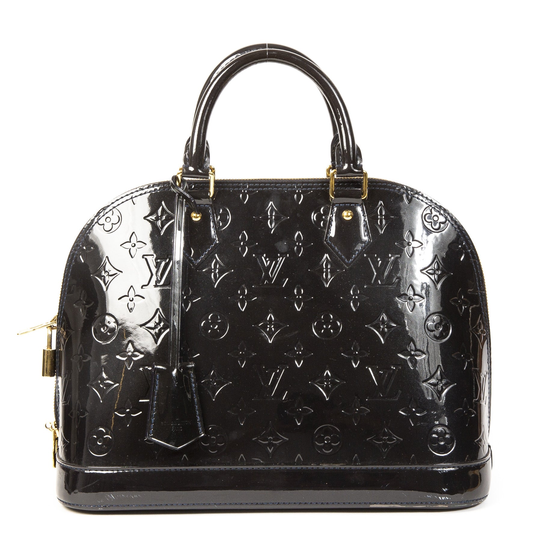 Louis Vuitton Dark Blue Vernis Alma PM Bag