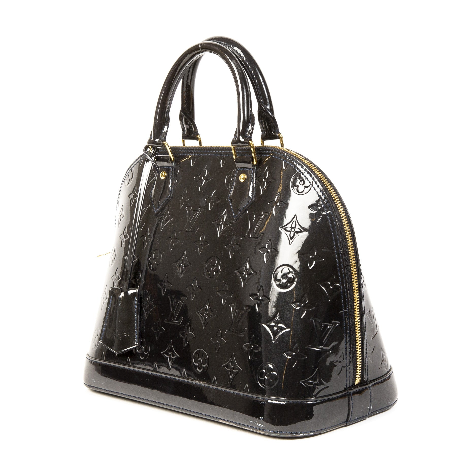 Louis Vuitton Dark Blue Vernis Alma PM Bag