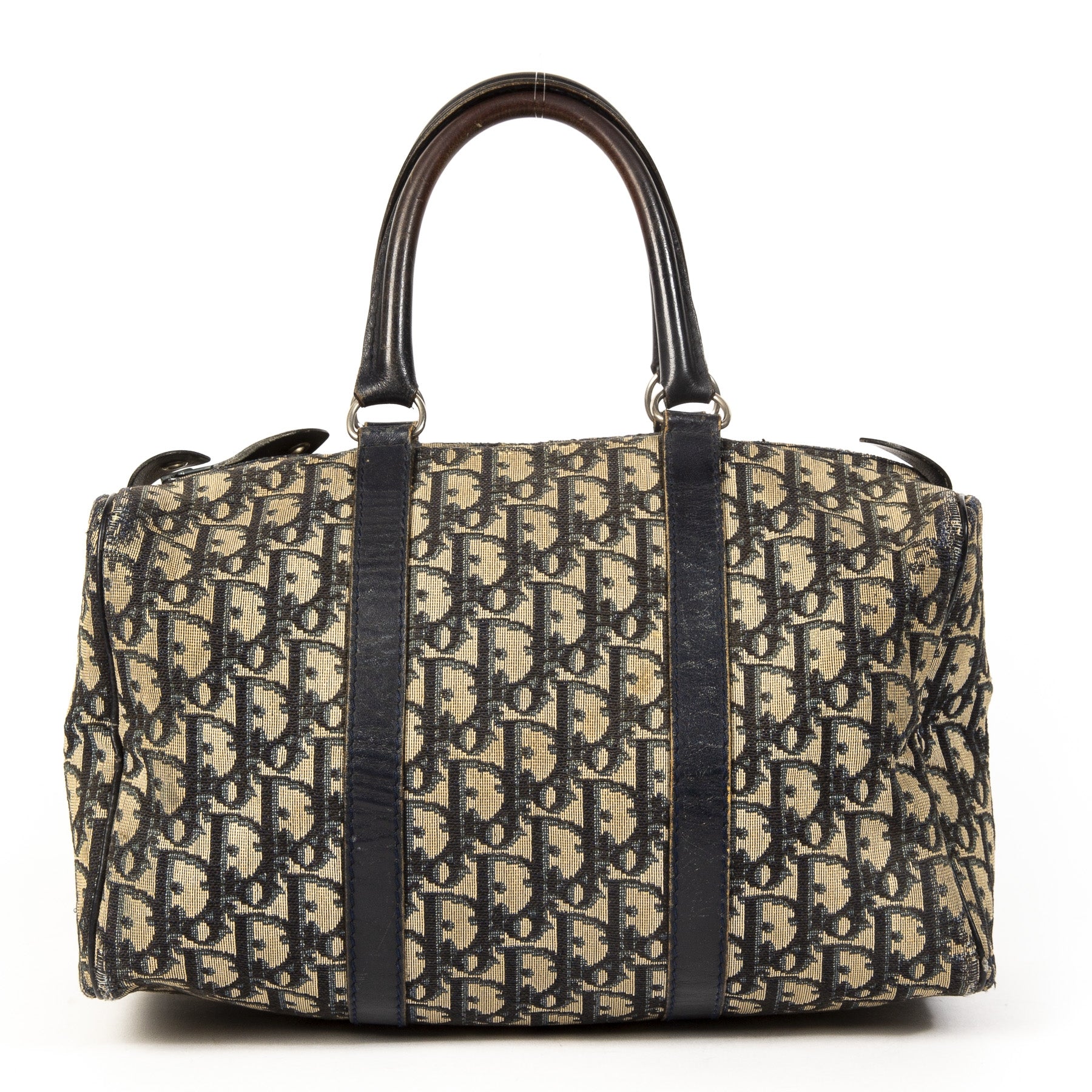 Dior Blue Monogram Boston Bag
