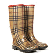Authentique seconde main vintage Burberry Beige Nova Check Rain Boots achète en ligne webshop LabelLOV
