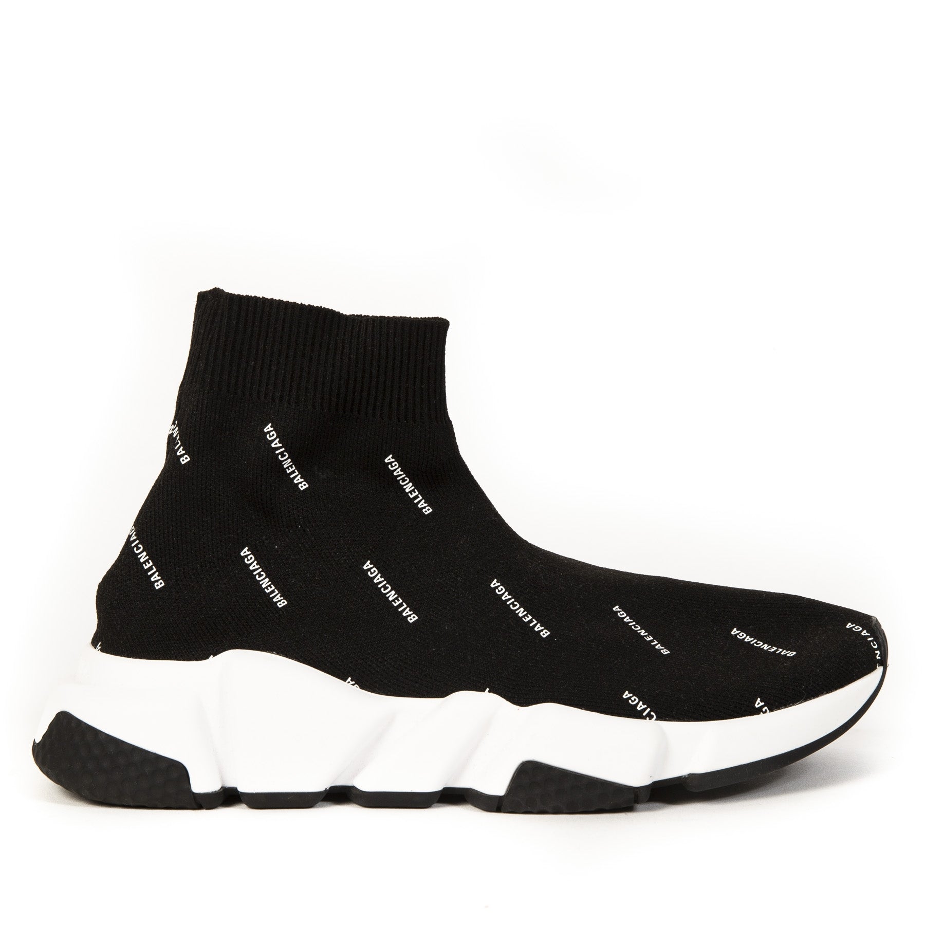 Balenciaga Black Logo Speed Trainers - size 35