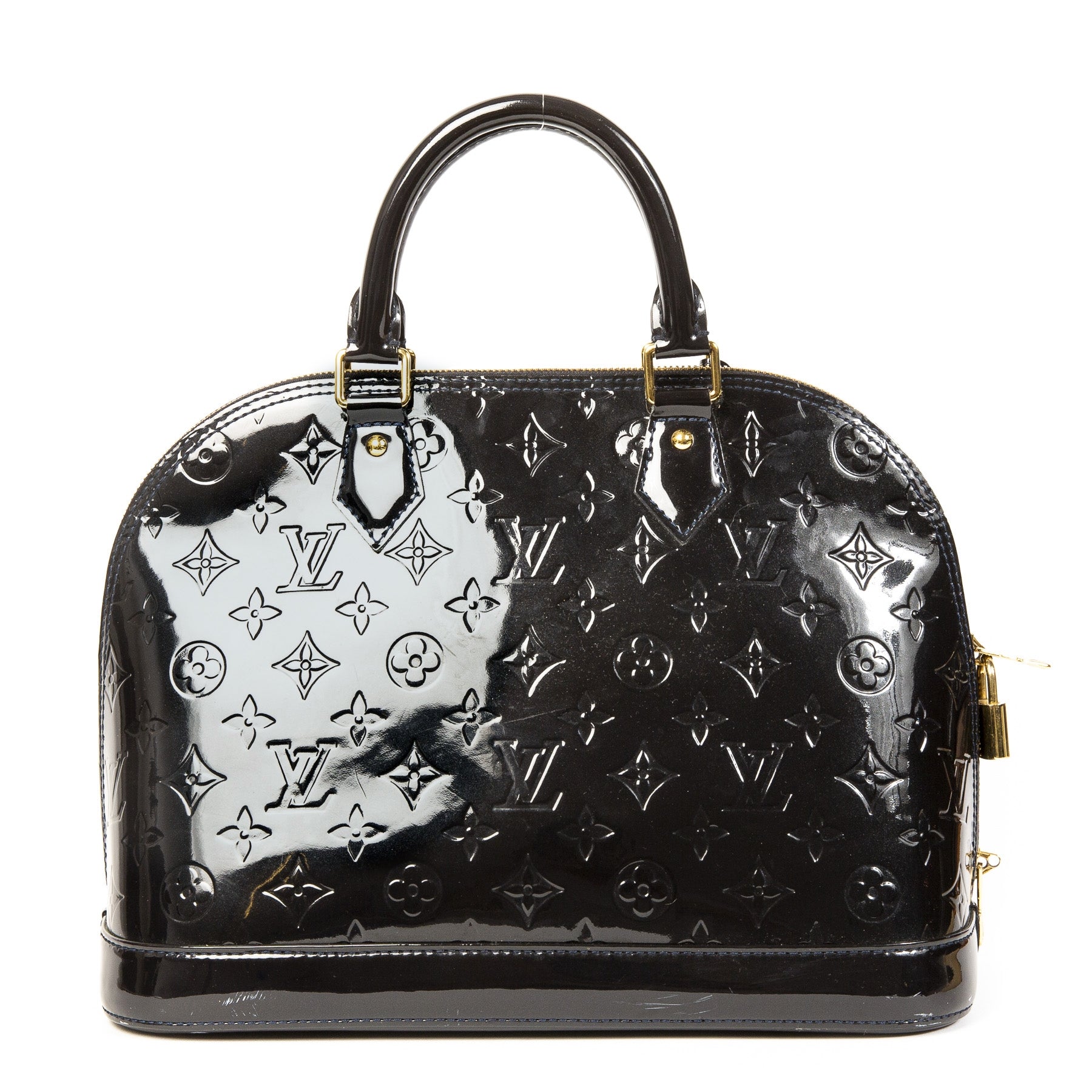 Louis Vuitton Dark Blue Vernis Alma PM Bag