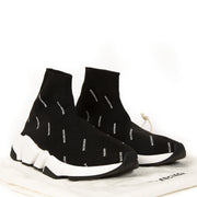 Balenciaga Black Logo Speed Trainers - size 35