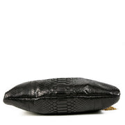 Authentieke Tweedehands Gucci Black Python Shoulder Bag juiste prijs veilig online shoppen luxe merken webshop winkelen Antwerpen België mode fashion