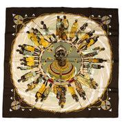 Authentieke Tweedehands Hermès Carré Silk Scarf 'Perles du Kenya' juiste prijs veilig online shoppen luxe merken webshop winkelen Antwerpen België mode fashion