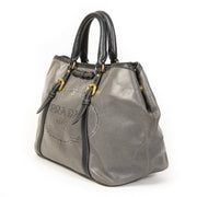 Authentique seconde main vintage Prada Blue Logo Tote Bag achète en ligne webshop LabelLOV