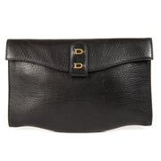 Delvaux Black Leather Clutch at Labellov. Online webshop Antwerp