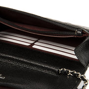 acheter en ligne Chanel Black Caviar Leather Wallet On Chain