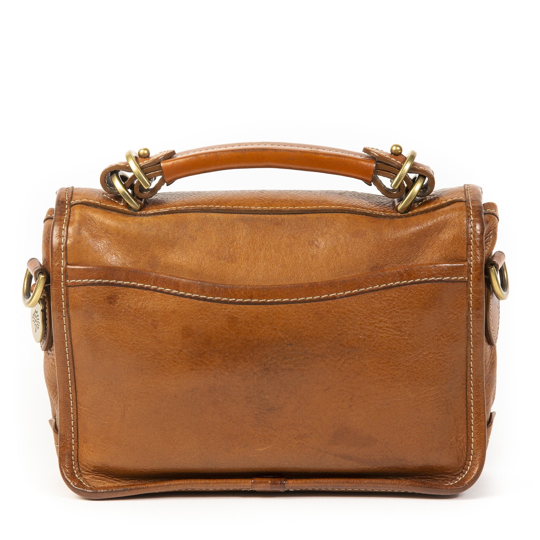 Authentic second-hand vintage Mulberry Camel Bryn Satchel Bag buy online webshop LabelLOV