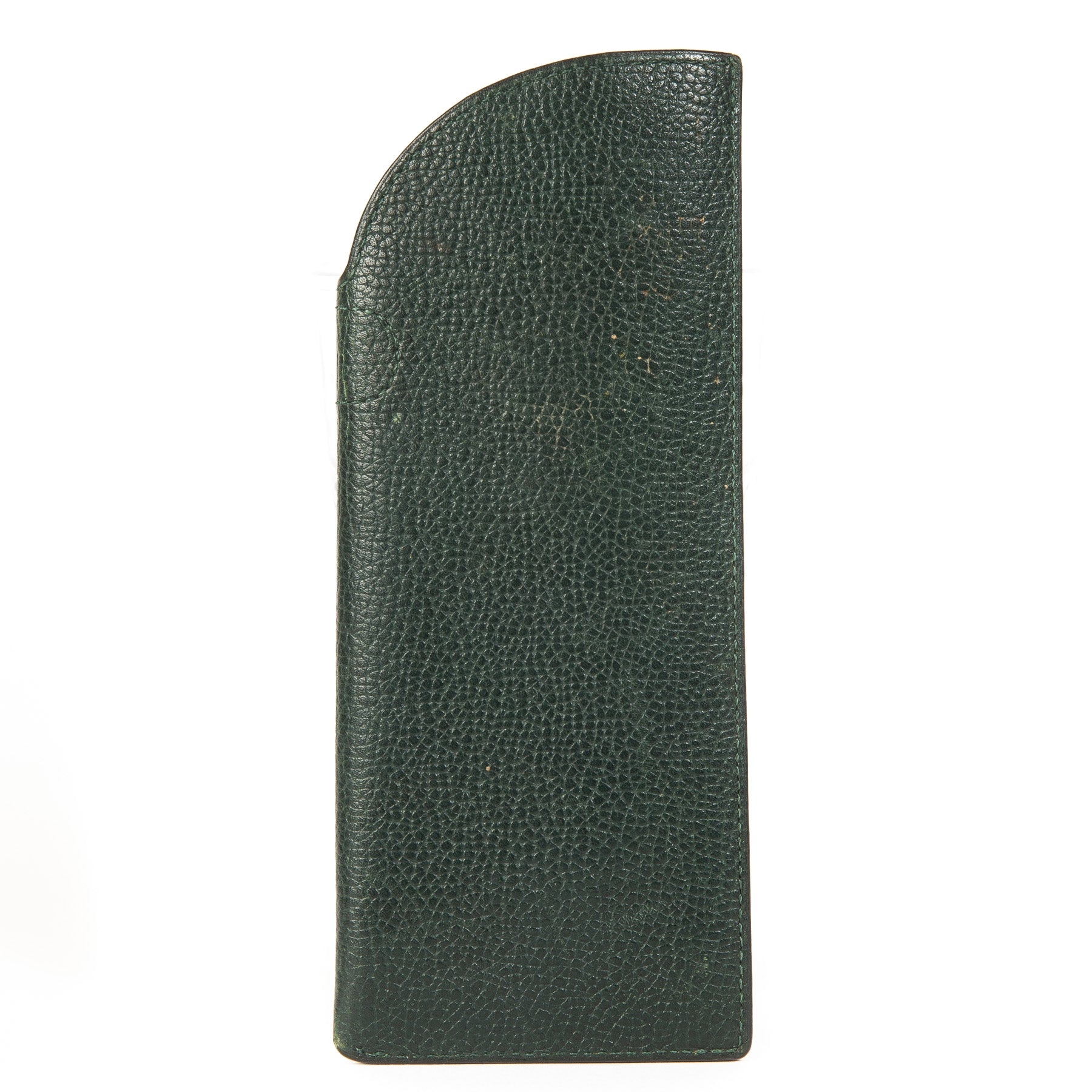 Delvaux Green Leather glasses case at Labellov Antwerp. Online webshop